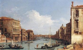 卡納萊托 The Grand Canal from Campo S Vio towards the Bacino 卡納萊托 The Grand Canal from Campo S Vio towards the Bacino